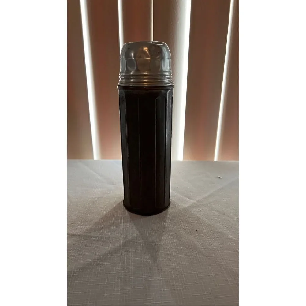 VINTAGE ALADDIN STEEL 1 PINT BOTTLE THERMOS AND CORK